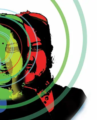 Pop-art style portrait of Mahima Bajracharya